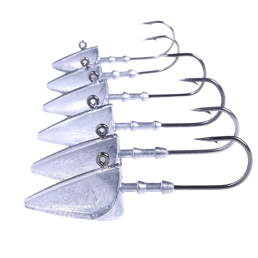 Wholesale JI101 High Carbon Steel Lead Fish Head Shape Jig Head Hooks for Snapper and Carp – Fishhook – view 1