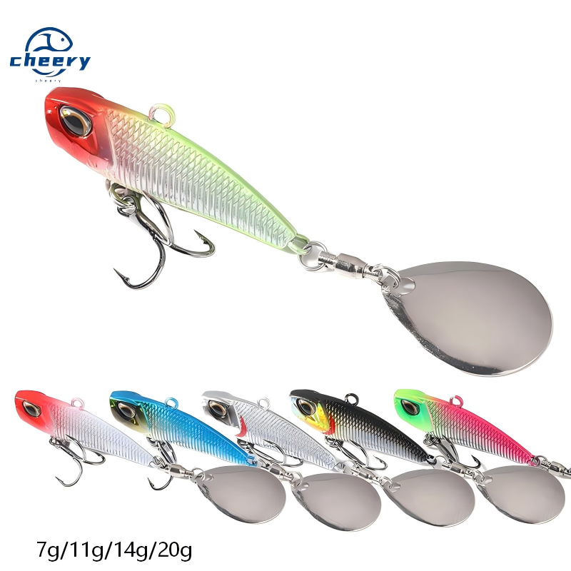 Cheery Rotating Sequins Metal Composite Suitable All Swimming Layers Long-distance Casting Lure Hooks Artificial Bait Bass – Spoon & Spinner – view 1