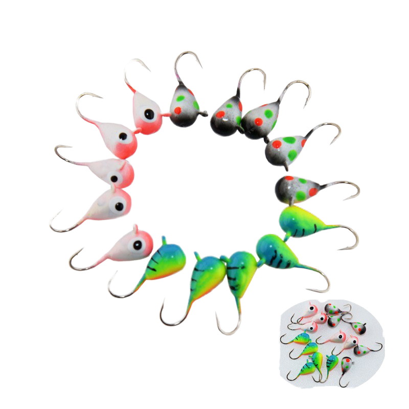 Wholesale JY FISHING Glow Tungsten Head Ice Fishing Jigs for Walleye Winter Fishing Lures River Stream Ice Eye Abdominal Eye – Fishhook – view 1