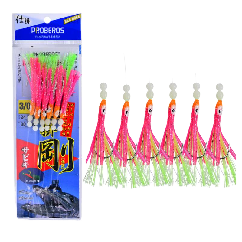 High Carbon Steel Luminous Squid Jig Hook Bionic Rig Lure Bait for Big Fish White Swordfish Carp Boat Fishing Targeting Cod – Fishhook – view 3
