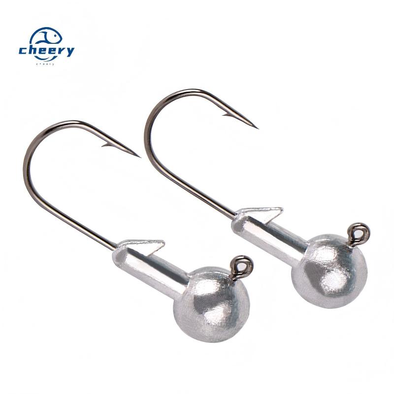 CHEERY Natural-Colored Lead Head Jig Hooks Sharp Eagle-Bill Lure Accessories Soft Bait Bulk – Fishhook – view 1