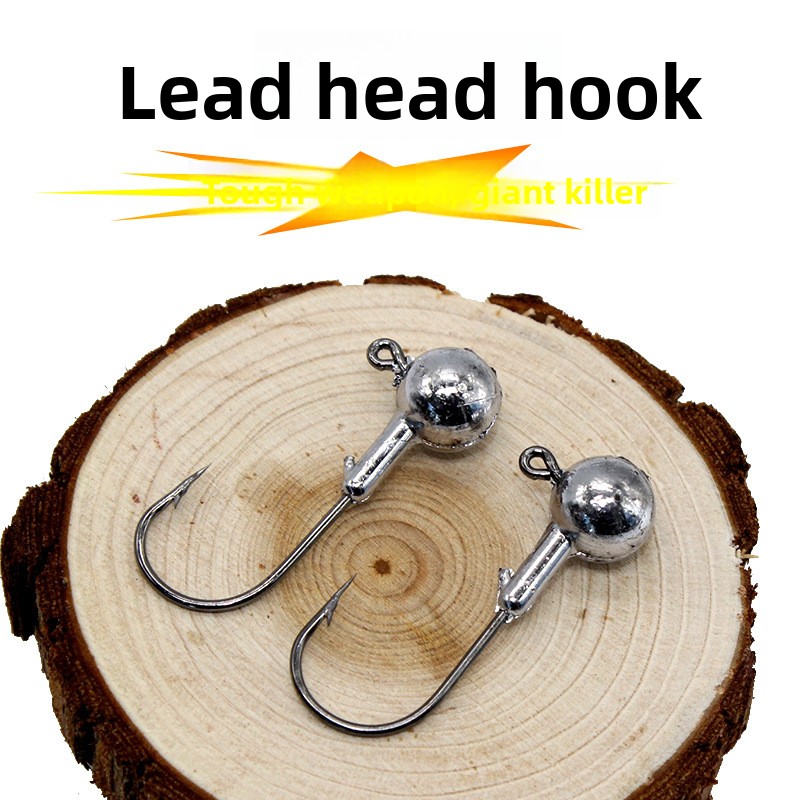 CHEERY Natural-Colored Lead Head Jig Hooks Sharp Eagle-Bill Lure Accessories Soft Bait Bulk – Fishhook – view 4
