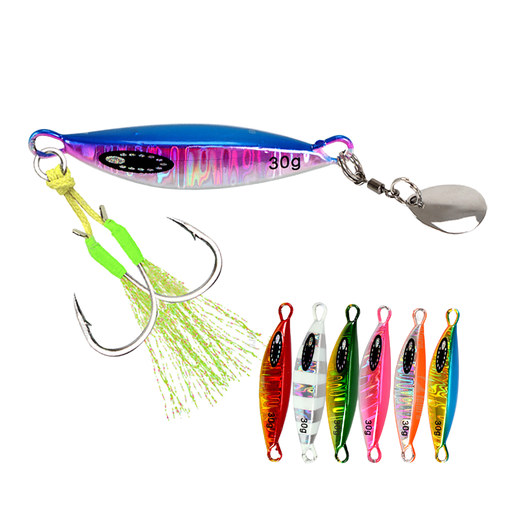 New Custom 60g Saltwater Lead Vertical Metal Jig Artificial Bait Fishing Jig Slow Pitch Jigging Lures for Salmon & Catfish – Hard Lure – view 1