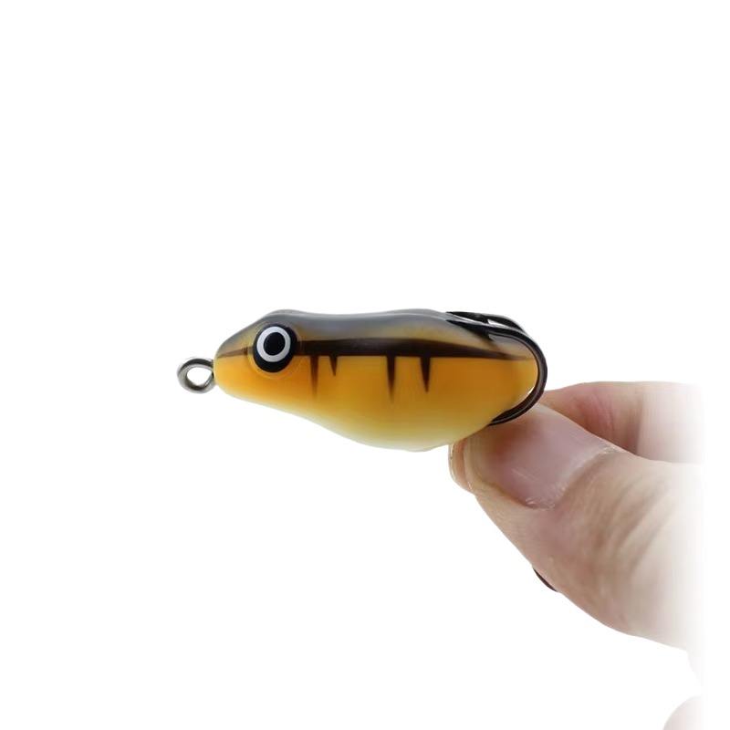 Hot Sale Cheery Mini Snake Fish Bait 20 Colors with Strong Black Hook PVC Frog Lure for Saltwater Fish & Bass 8.5G 4.5cm – Frog – view 4