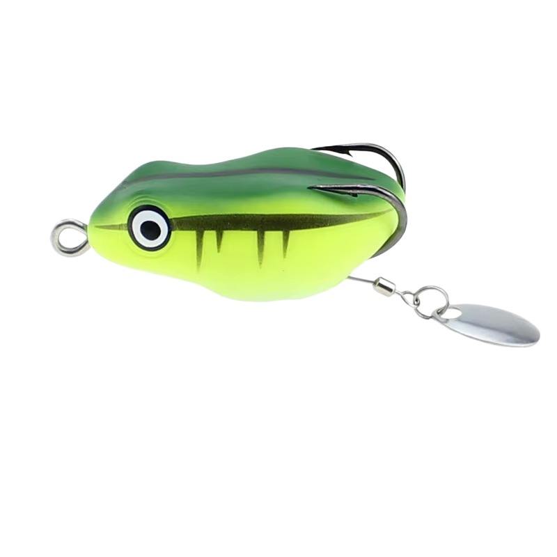 Hot Sale Cheery Mini Snake Fish Bait 20 Colors with Strong Black Hook PVC Frog Lure for Saltwater Fish & Bass 8.5G 4.5cm – Frog – view 3