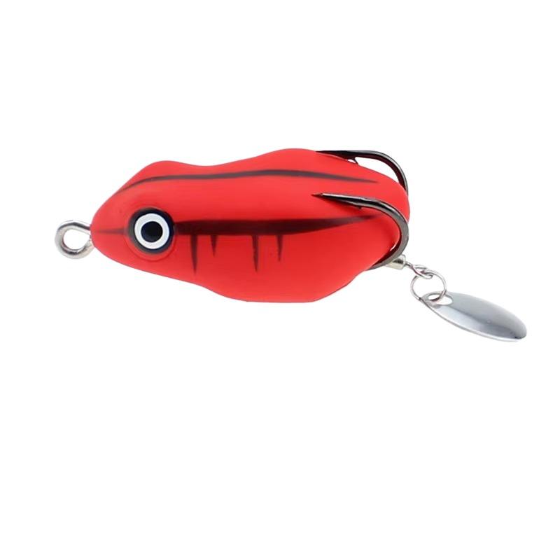 Hot Sale Cheery Mini Snake Fish Bait 20 Colors with Strong Black Hook PVC Frog Lure for Saltwater Fish & Bass 8.5G 4.5cm – Frog – view 1