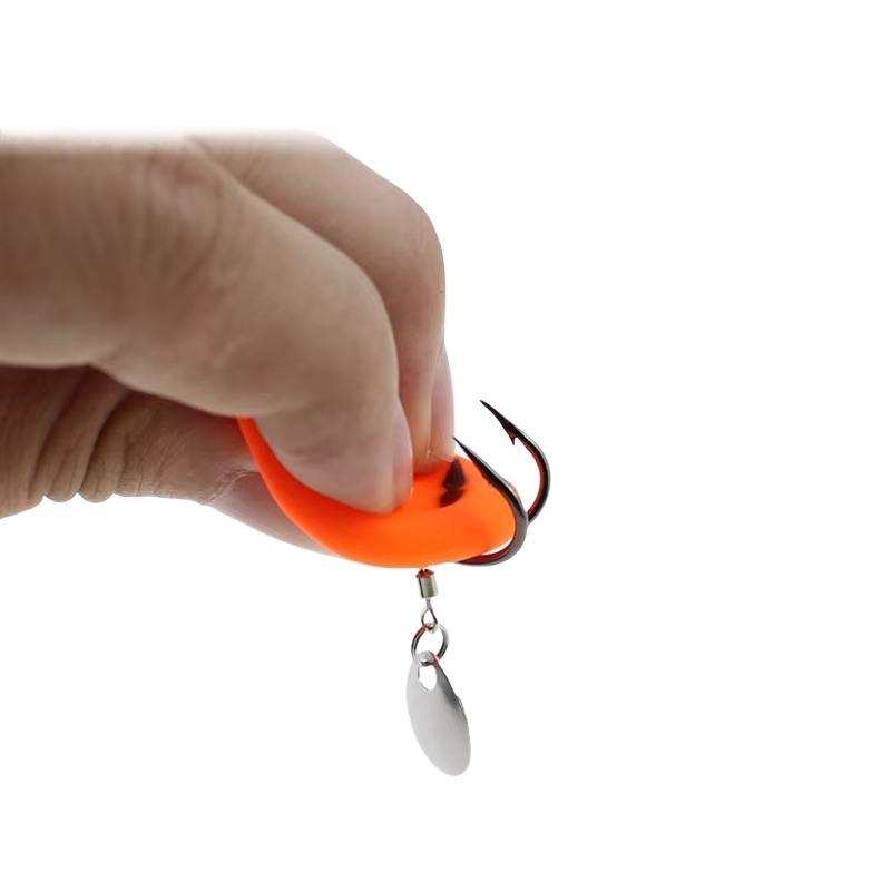 Hot Sale Cheery Mini Snake Fish Bait 20 Colors with Strong Black Hook PVC Frog Lure for Saltwater Fish & Bass 8.5G 4.5cm – Frog – view 2