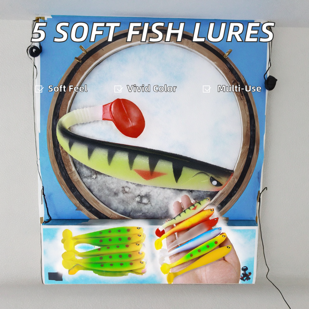 5pcs/bag Wholesale 11CM-8.3G for Artificial Soft Bait Silicone Soft Fish Lure Without Hooks for Freshwater & Saltwater Use – Soft Lure – view 2