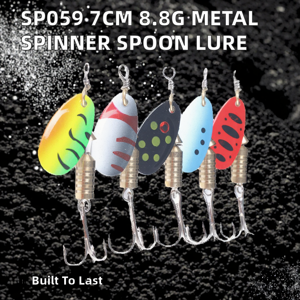 Wholesale SP059 7cm 8.8g Artificial Metal Hard Spinner Baits Spoon Fishing Lures for Ocean Boat & Ice Fishing – Spoon & Spinner – view 2