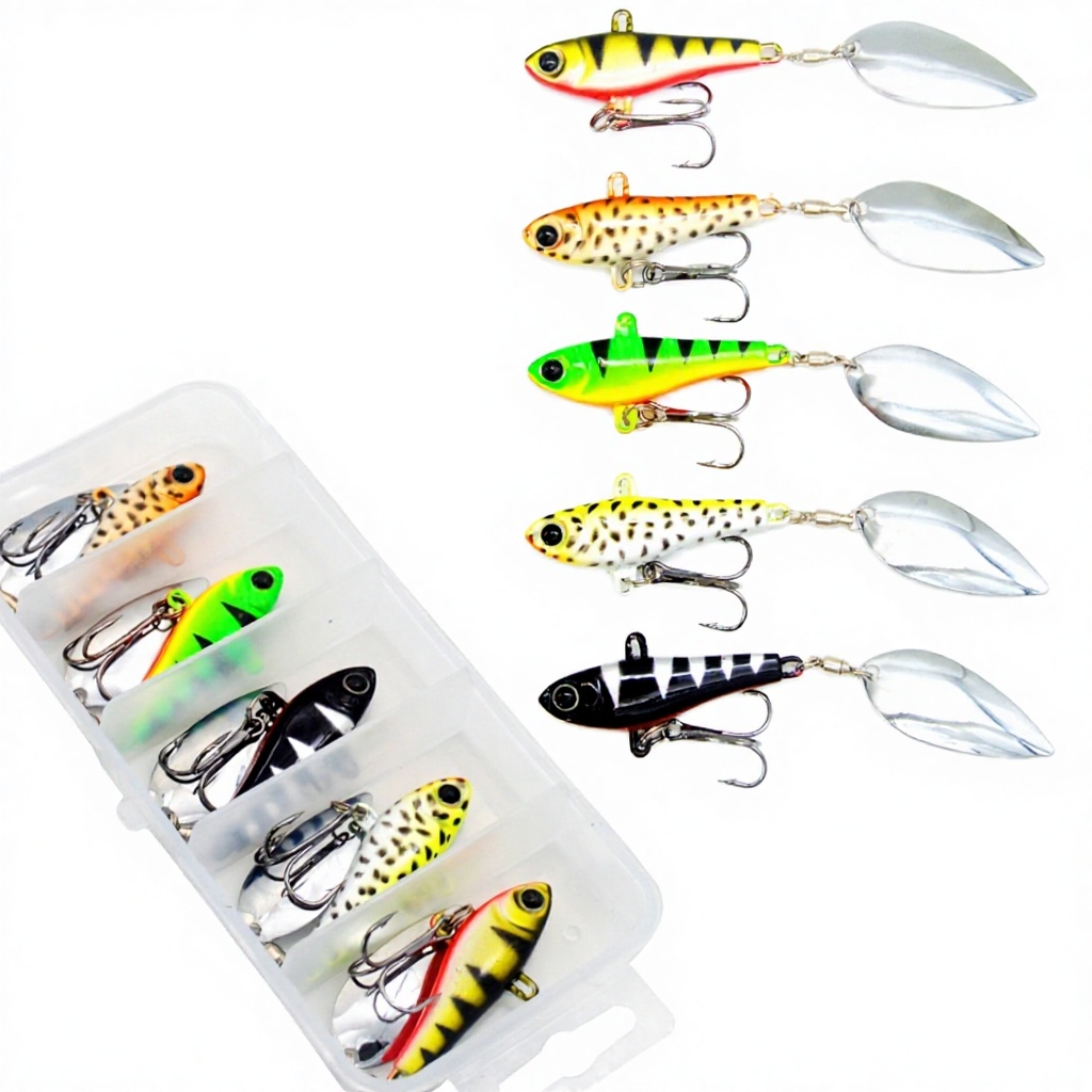 20gVIB PVC Artificial Hard Bait Lure for River Lake Stream Sea & Freshwater Fishing Gear with Glitter Bearing Swivel – Hard Lure – view 3