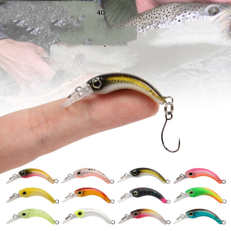 New 1.2g 4cm Mini Floating Minnow Insect Bait Fishing Lure Unprinted Hard ABS Artificial Crankbait Wobbler Saltwater Fish Carp – Minnow – view 3