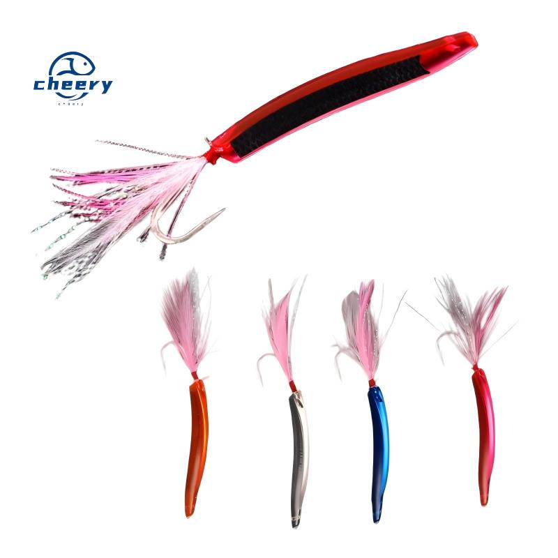 CHEERY 3+7 L075 Angler Holographic Spoon Lure-6cm/1.2g 8cm/4.7g Lake/River/Ocean Use ABS Material Hooks Saltwater Fish Hard Bait – Hard Lure – view 1