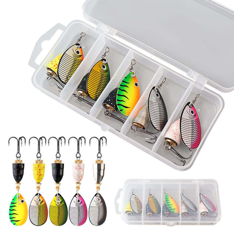 CHEERY 10g Metal Spoon Spinner Fishing Lure with Treble Hook for Bass Saltwater Fish Zander & Pike – Metal Lure – view 1
