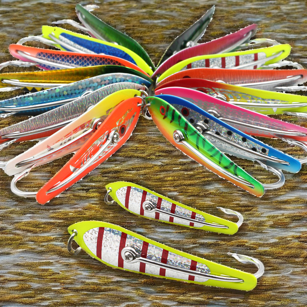 4-Inch Double Hook High Carbon Steel Trolling Spoon Lure for Cod Saltwater Fishing Shaobo Brand Ocean Boat Fishing – Metal Lure – view 2