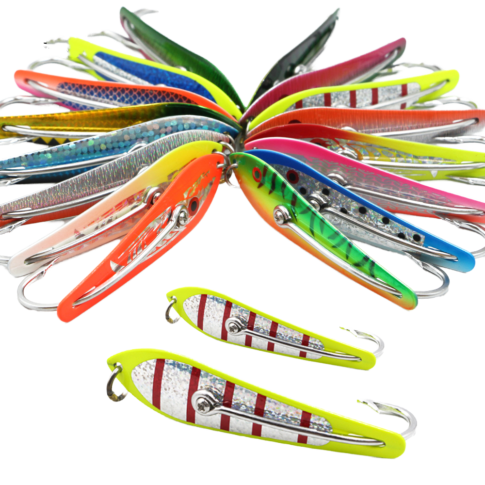 4-Inch Double Hook High Carbon Steel Trolling Spoon Lure for Cod Saltwater Fishing Shaobo Brand Ocean Boat Fishing – Metal Lure – view 3
