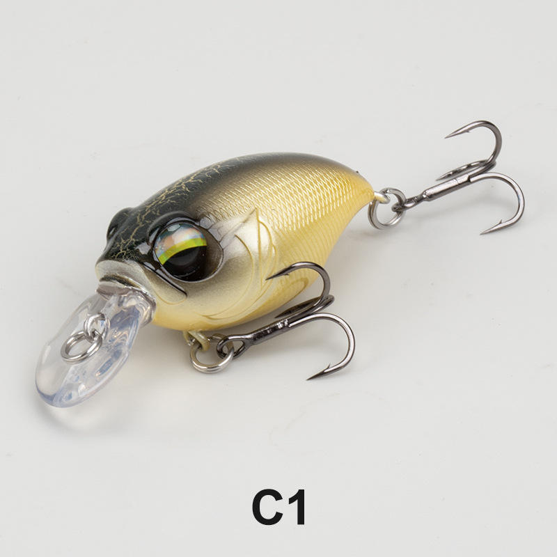 CHEERY8.8g/43mm Crank Lure with Treble Hooks ABS Material for Bass Trout Pike & Carp Saltwater & Freshwater Fishing – Crankbait – view 2