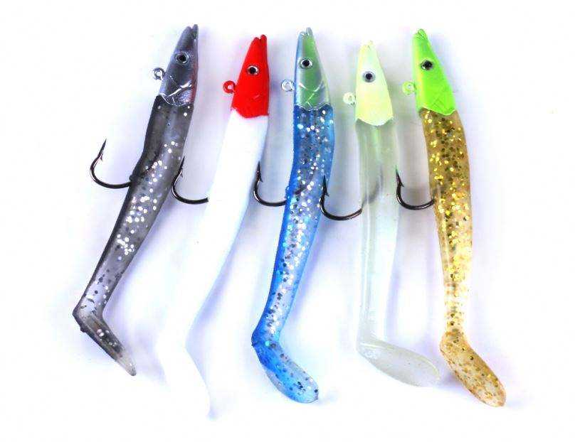 Free Shipping Lead Head Jig Bottom Bait Soft Plastic Fishing Lure for Ocean Boat Fishing Bass/Perch & Carp 19g 11cm – Worms & Grubs – view 2
