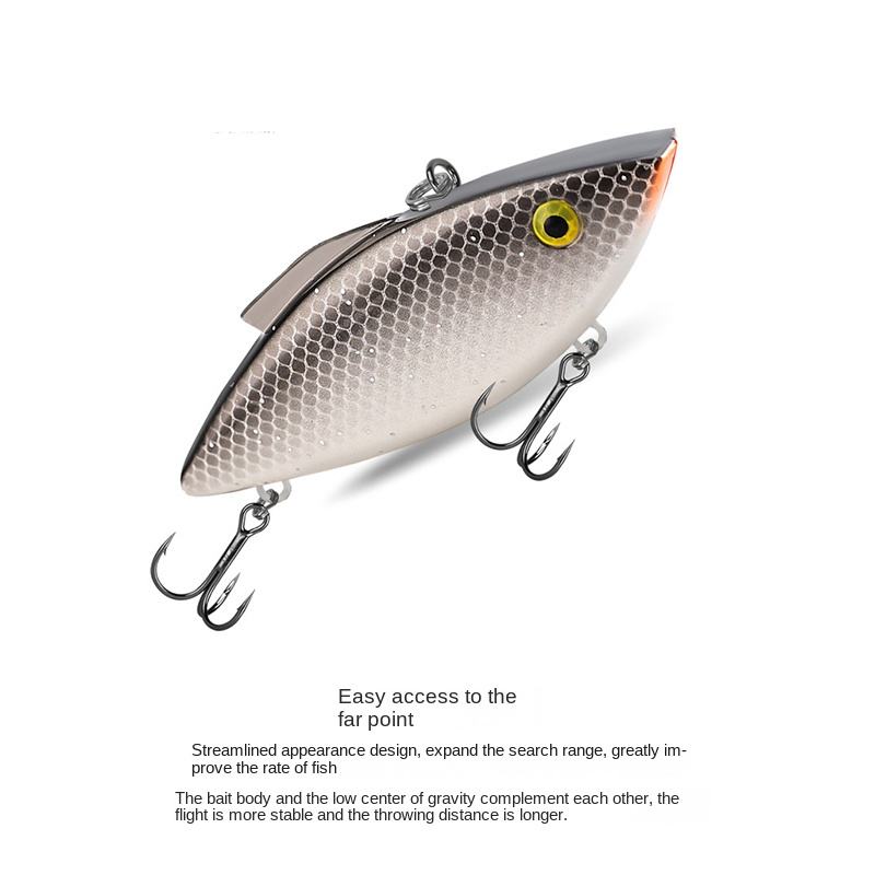 Cheery 65mm 75mm Bionic Vibs Double Hook Vibra Lure Reflective ABS Hard Lure Perch Snapper Tilapia Bream Cod River Stream – VIB – view 3