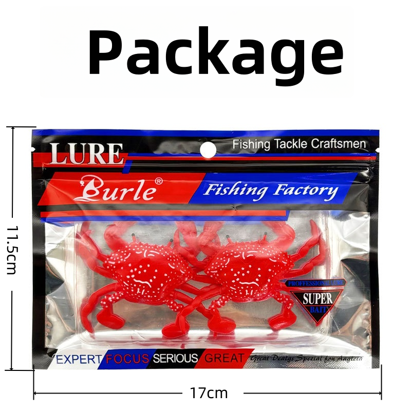 CHEERY 8cm 10g Artificial Crab Bait Lifelike Soft Sea Plastic Fishing Lure Sharp Bass Pike Freshwater Target Species Grouper – Soft Lure – view 2