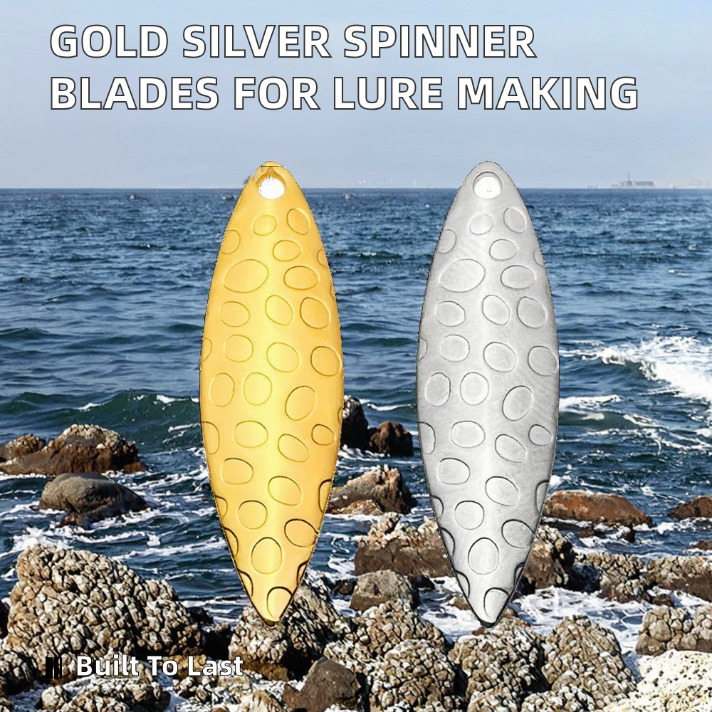 Fishing Lures DIY Metal Blades Gold Silver Spoon Lure Spinner Baits for Lure Making Ocean Boat Fishing Bass Trout Pike Printed – Metal Lure – view 2