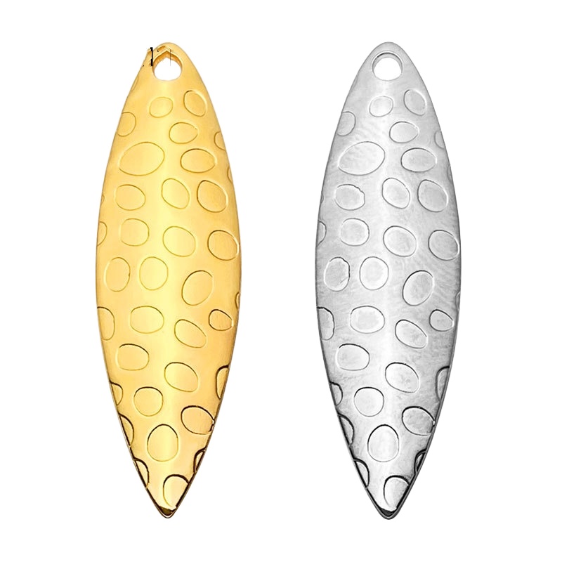 Fishing Lures DIY Metal Blades Gold Silver Spoon Lure Spinner Baits for Lure Making Ocean Boat Fishing Bass Trout Pike Printed – Metal Lure – view 3