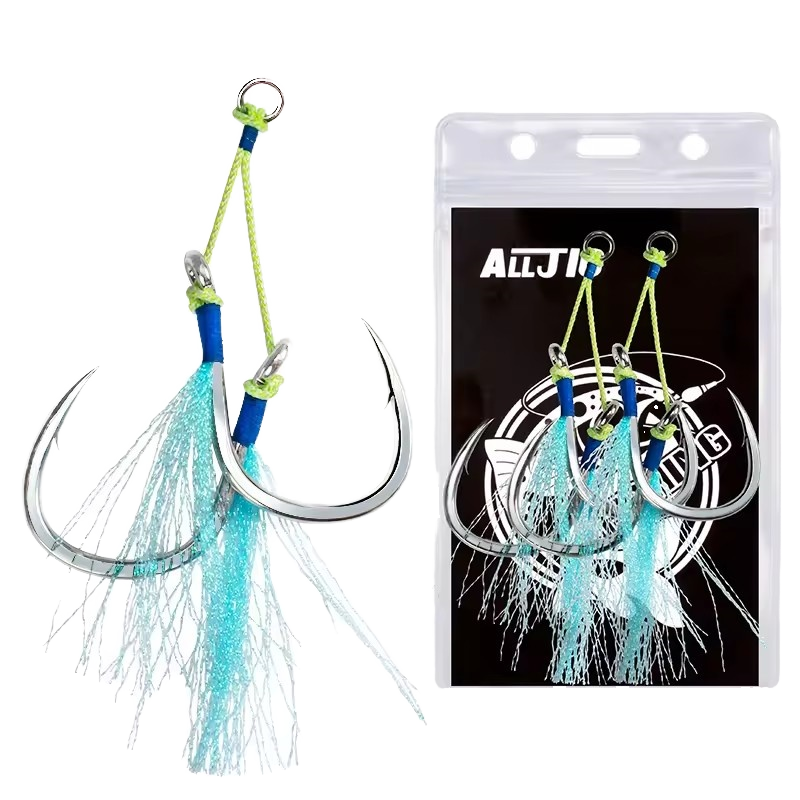 Stainless Steel Super Strong Assist Hook for Saltwater & Freshwater Fishing Targeting Big Game (Marlin Shark) and Sea Bass – Fishhook – view 3