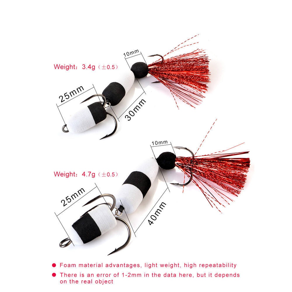 Cheery Floating Foam Bait Jig Hooks Three Anchor Barbed Hooks Bass Fishing High Carbon Steel Material Bottom Fishing Ocean Beach – Metal Lure – view 5