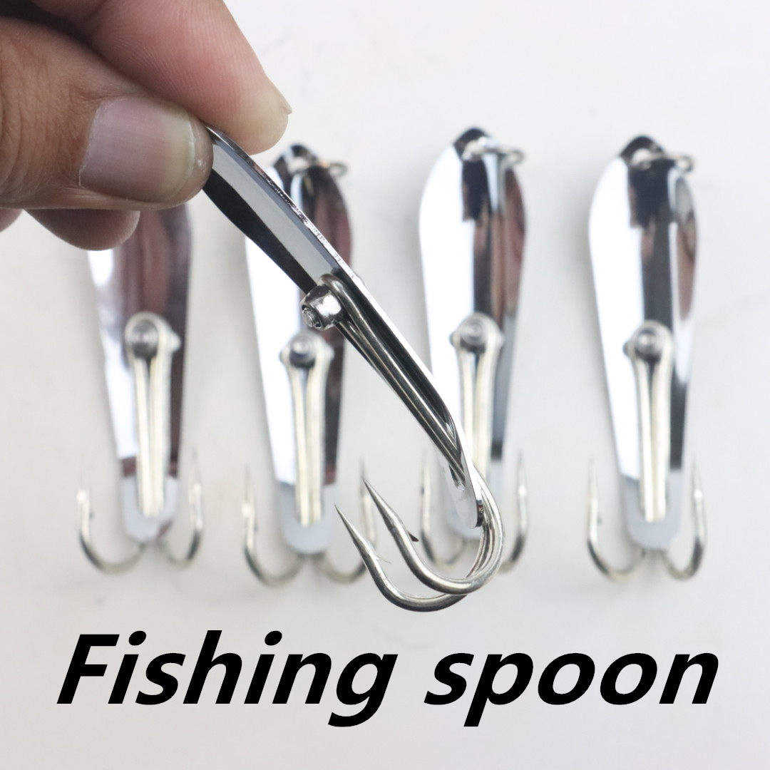 Casting Stainless Steel Fishing Spoon Lure-Ocean Boat & Ice Fishing Trolling Bait for Bass & Carp 40g – Metal Lure – view 2