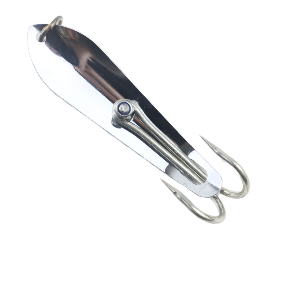 Casting Stainless Steel Fishing Spoon Lure-Ocean Boat & Ice Fishing Trolling Bait for Bass & Carp 40g – Metal Lure – view 4