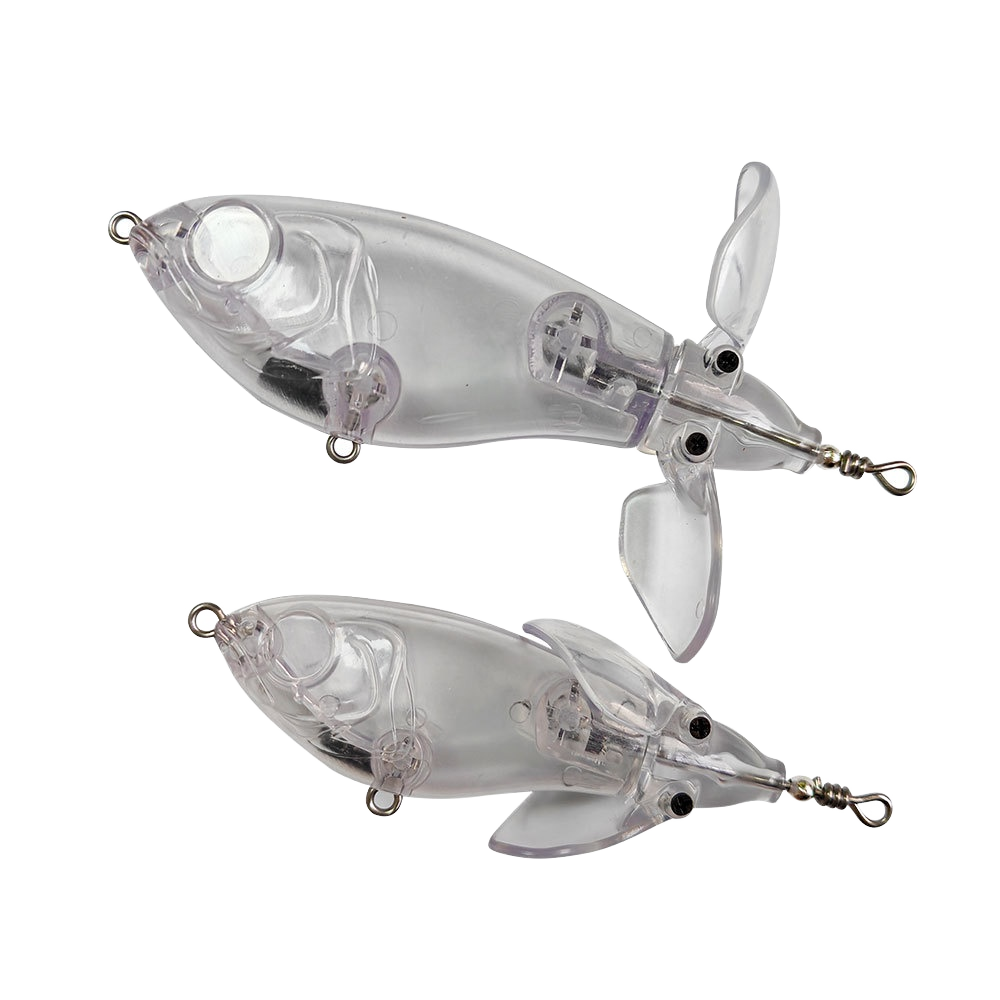Unpainted Blank Floating Topwater Popper 15g ABS Saltwater Fishing Lure Without Hooks DIY Rotated Tail Bait for Bass & Carp – Other Hard Lure – view 3