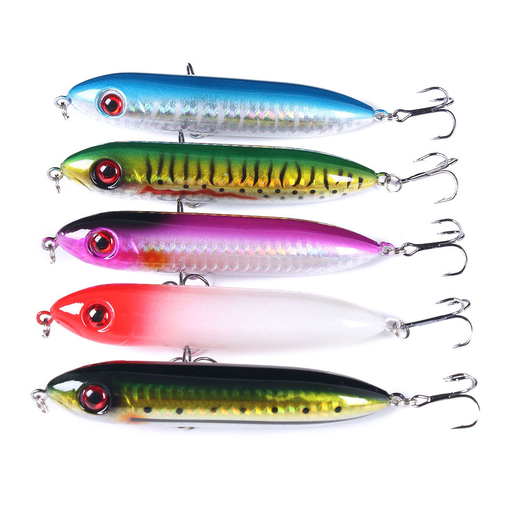 CHEERY CPE030 Metal & Plastic Artificial Hard Bait Pencil Fishing Lures with Hooks 10cm 12g for Ocean Boat Stream & Ice Fishing – Pencil – view 4