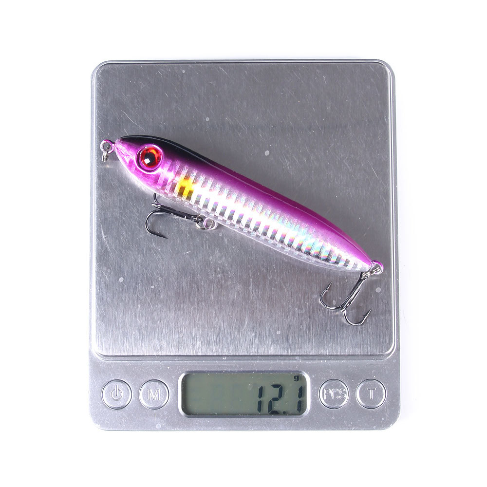 CHEERY CPE030 Metal & Plastic Artificial Hard Bait Pencil Fishing Lures with Hooks 10cm 12g for Ocean Boat Stream & Ice Fishing – Pencil – view 5
