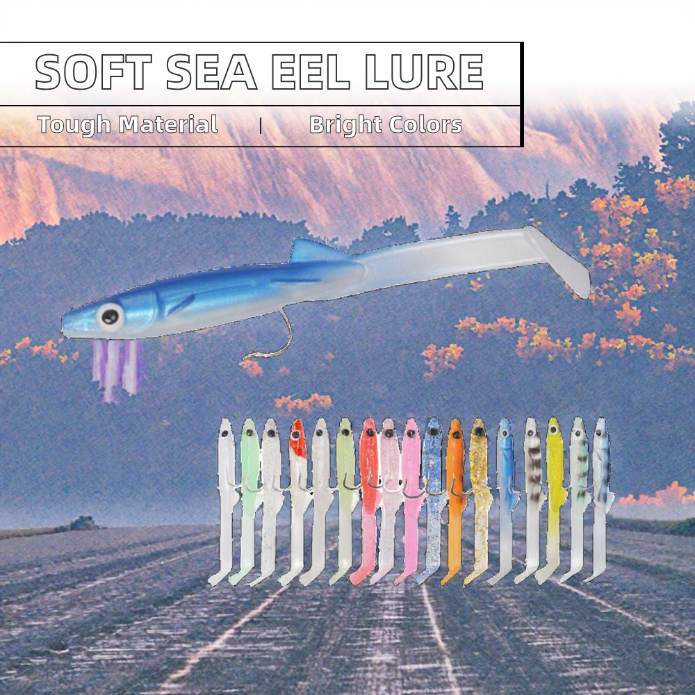 70mm 2.2g PVC Hard Bottom Bait Paddle Tail Sand Eel for Pike & Freshwater Fish-Ocean Boat River & Lake Fishing – Worms & Grubs – view 1