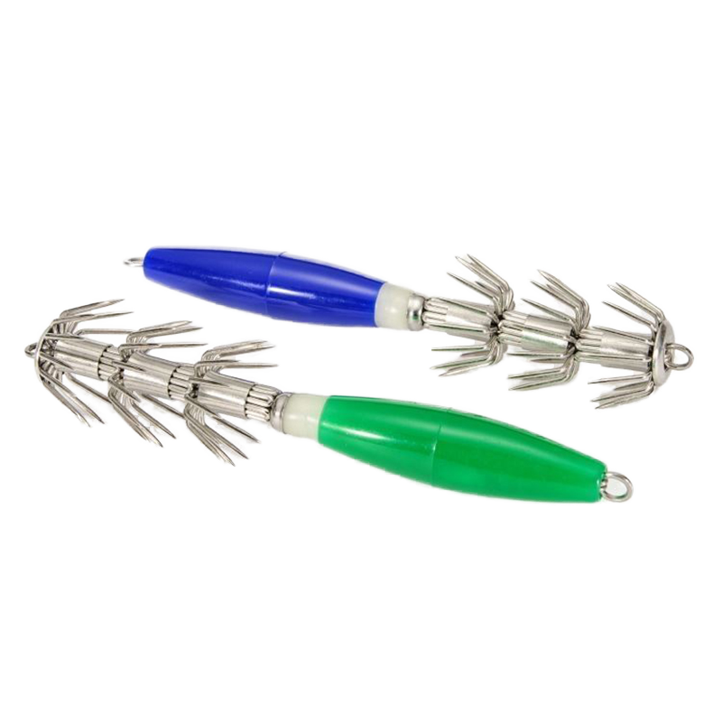 10cm 15g Glow-in-The-Dark Double Wire ABS Octopus Squid Lure Jig Hook Luminous Swim Bait for Sea Fishing in Lake & River – Wood Shrimp – view 3