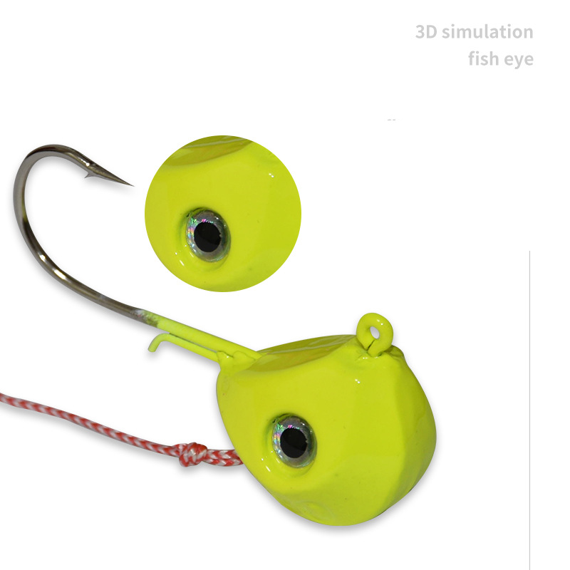 120g Plastic & Lead Jig Head Double Hook with 3D Eyes for Bass Marlin & Pike-Lure Fishing in Lake & Saltwater – Fishhook – view 1