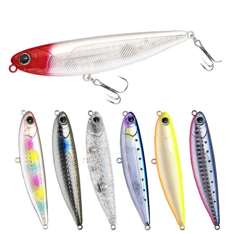 CHEERY 12g 85mm Stainless Steel Artificial Hard Bait-Printed Pencil Lure for Sea Bass Perch Snapper-Floating for Sea Float – Fishing Lure – view 2