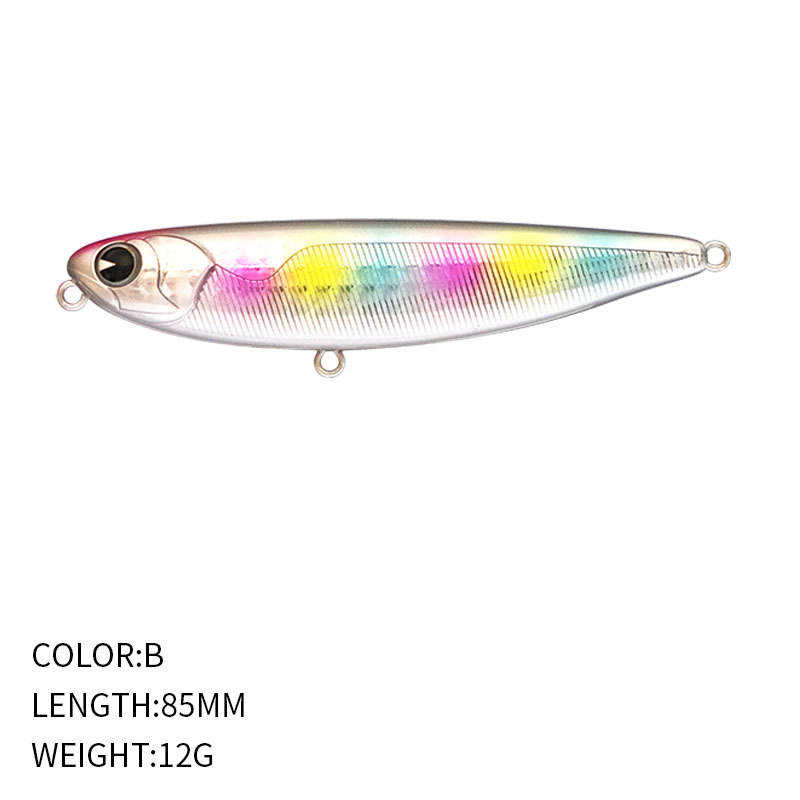 CHEERY 12g 85mm Stainless Steel Artificial Hard Bait-Printed Pencil Lure for Sea Bass Perch Snapper-Floating for Sea Float – Fishing Lure – view 3