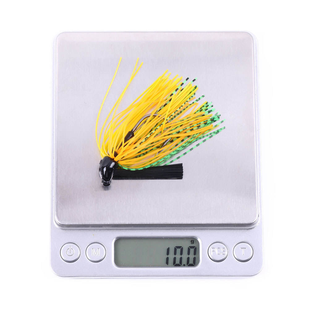 Cheery 10g Metal Skirt Lure Sinking Artificial Hard Bait Jig Head with Hooks for Sea Bass Bass Marlin-Freshwater Bottom Fishing – Octopus Skirt – view 2
