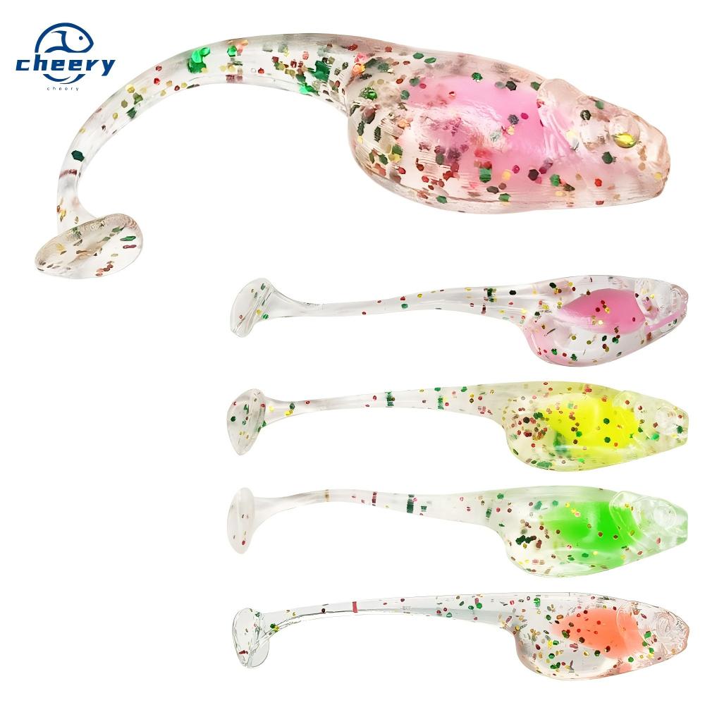 CHEERY Mini 5cm 1.3g Soft Lure 1 Small Luminous Plastic Fishing Baits Bass Trout Zander Ocean River Lake Stream Fishing – Soft Lure – view 1