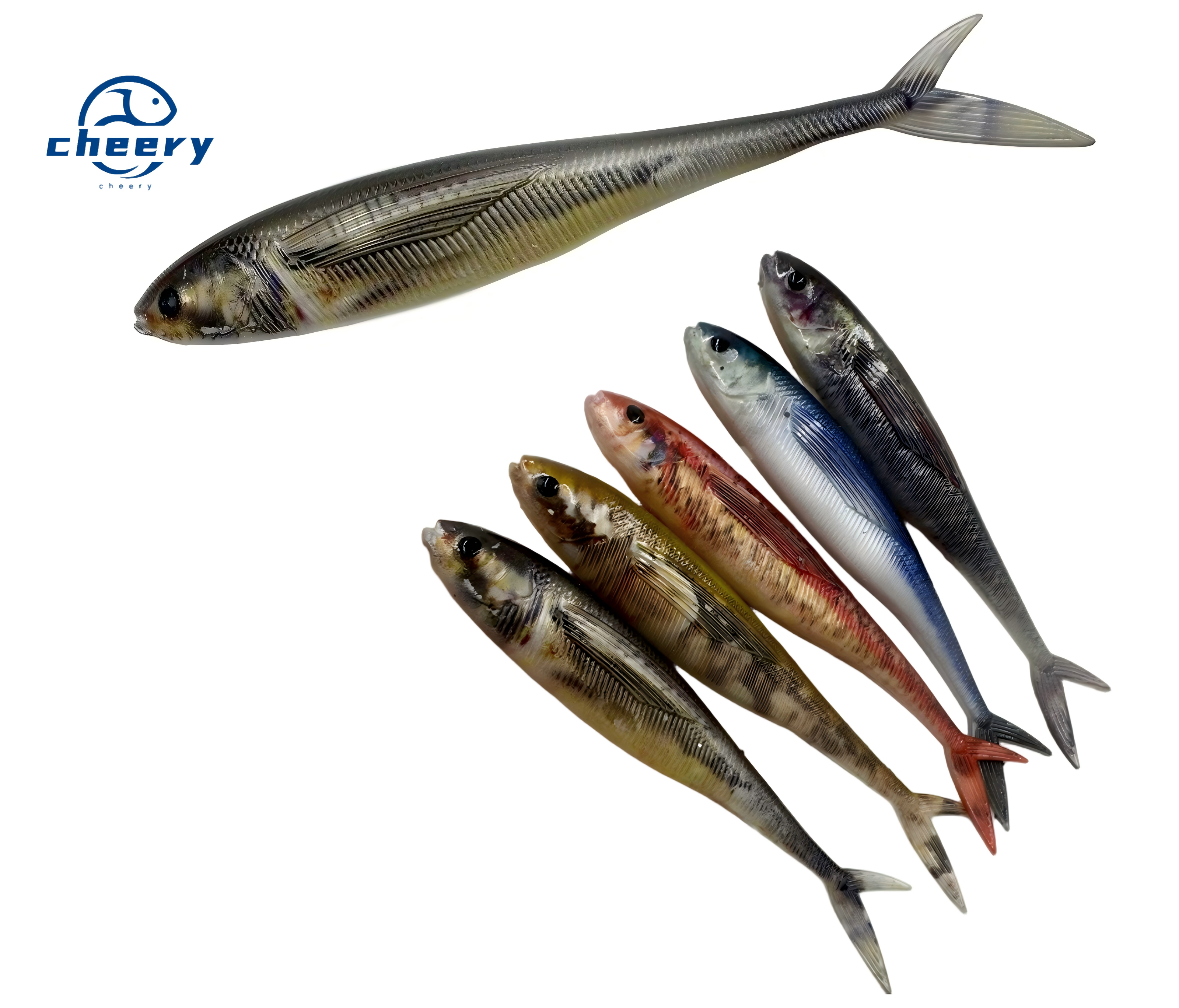 CHEERY 12cm 3D PVC Fork Tail Fishing Bait Soft Plastic Lure for Ocean Boat River Lake Sea Stream Fishing – Soft Lure – view 1