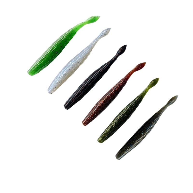 Lure Bionic Artificial Soft Bait Needle-tailed Needlefish Spiral-patterned Stainless Steel 81g Multi-color Fishing Lure – Worms & Grubs – view 1
