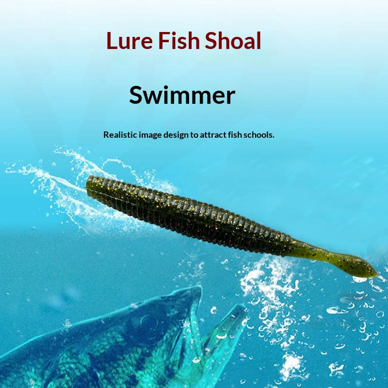 Lure Bionic Artificial Soft Bait Needle-tailed Needlefish Spiral-patterned Stainless Steel 81g Multi-color Fishing Lure – Worms & Grubs – view 3