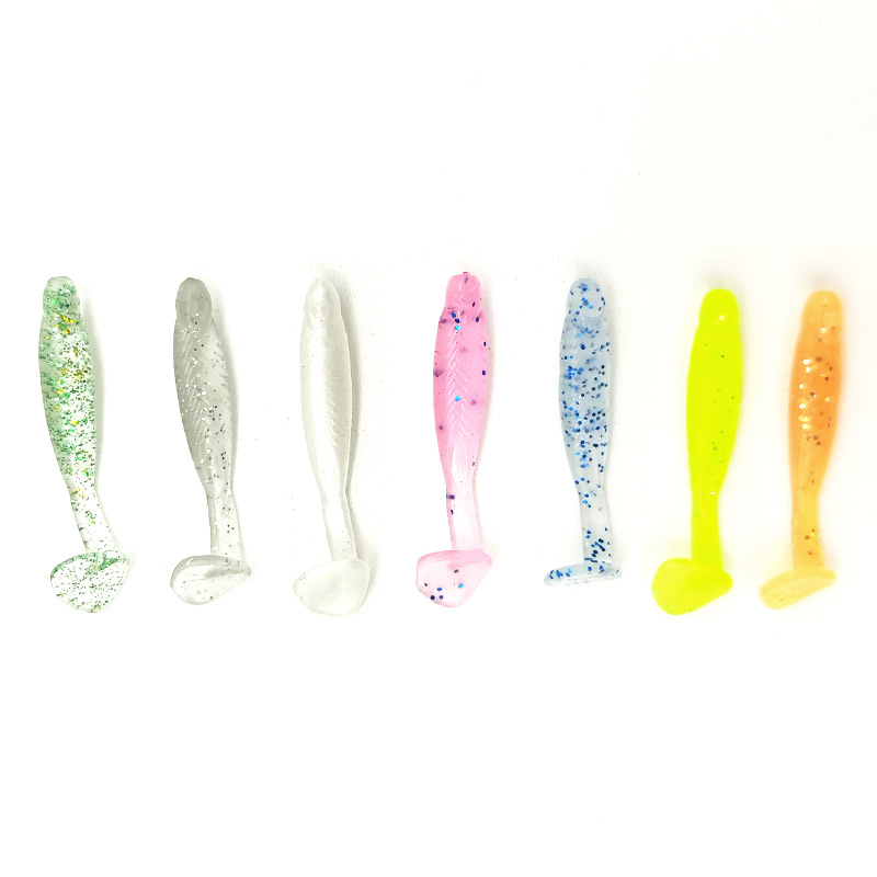 Factory Wholesale Fish T-Tail Lure Bait 30mm 02g Glow-in-the-Dark Root Fishing Jerkbait Pack of 20 – Worms & Grubs – view 1