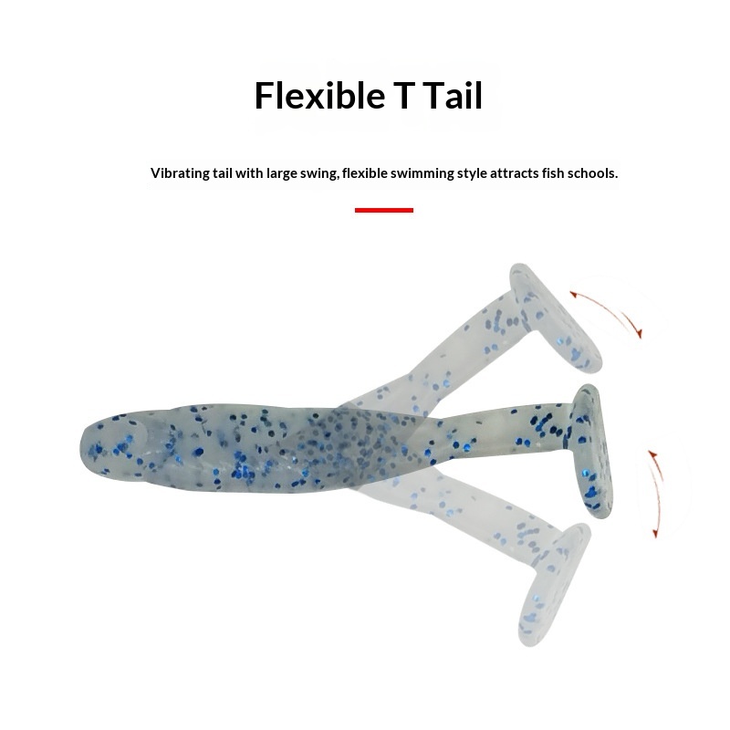 Factory Wholesale Fish T-Tail Lure Bait 30mm 02g Glow-in-the-Dark Root Fishing Jerkbait Pack of 20 – Worms & Grubs – view 3