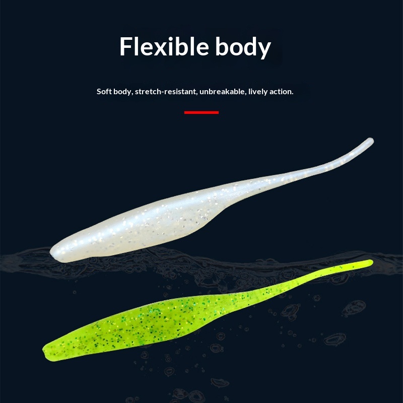 2025 New Flexible Artificial Soft Bait Straight-Tail Worm Soft Lure for Mandarin Fish Bass 130mm – Worms & Grubs – view 3
