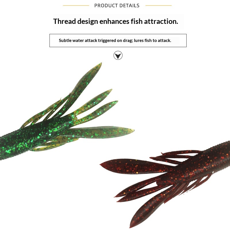 Stainless Steel 7g/4g Flexible Fish-Attracting Bionic Self-Walking Shrimp-Shaped Artificial Soft Bait Sea Fishing Lure 6 Pack No – Soft Lure – view 2
