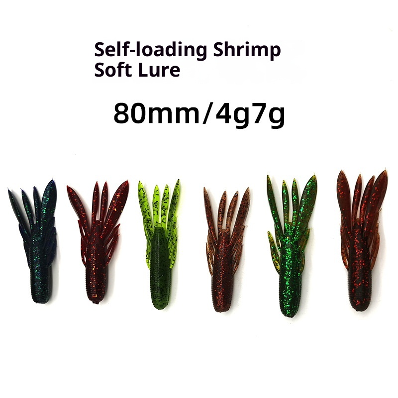 Stainless Steel 7g/4g Flexible Fish-Attracting Bionic Self-Walking Shrimp-Shaped Artificial Soft Bait Sea Fishing Lure 6 Pack No – Soft Lure – view 3