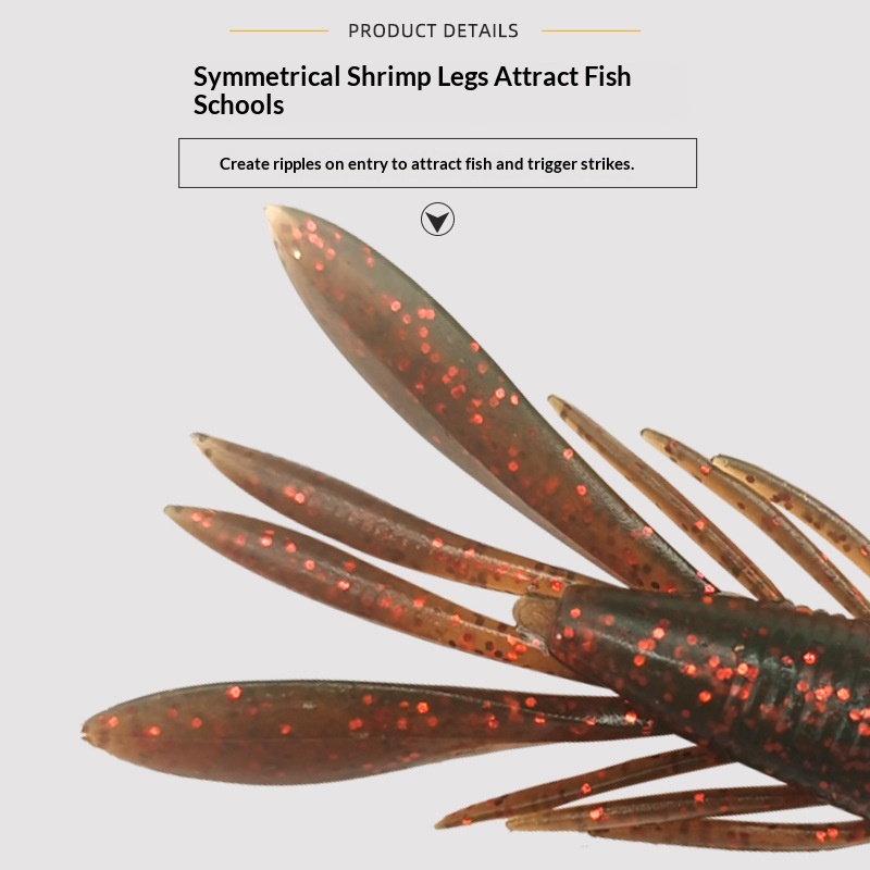 Stainless Steel 7g/4g Flexible Fish-Attracting Bionic Self-Walking Shrimp-Shaped Artificial Soft Bait Sea Fishing Lure 6 Pack No – Soft Lure – view 4