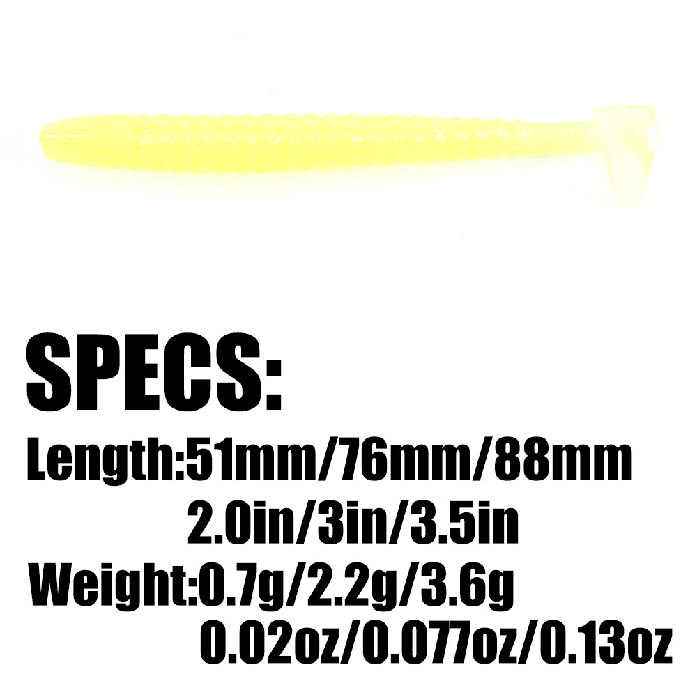 For Floating Lure Soft Bait Stainless Steel Long-Cast Soft Worm T-Tail Sea Fishing Freshwater Mandarin Fish Bass Bionic – Worms & Grubs – view 3