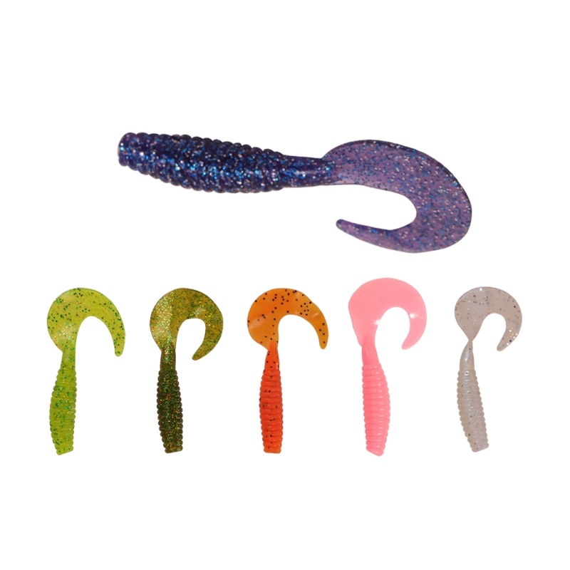 Lure Cranktail Soft Bait Stainless Steel Sea Fishing Multi-color Spiral Bio-inspired Artificial Bait Bass Perch Soft Worm – Worms & Grubs – view 1